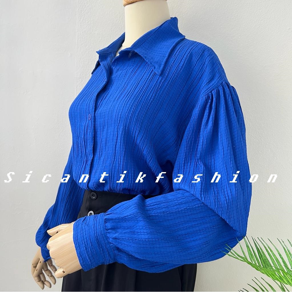 Kemeja Blouse wanita Lady Crush  / Kemeja Polos Lengan panjang / Kemeja Oversize Lady Crush