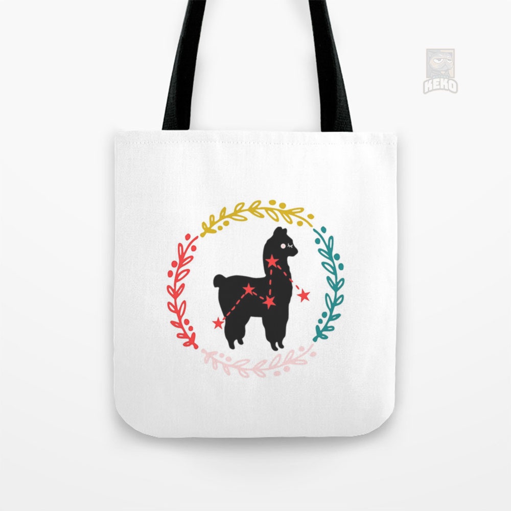 Funny Alpaca Tote Bag Kanvas