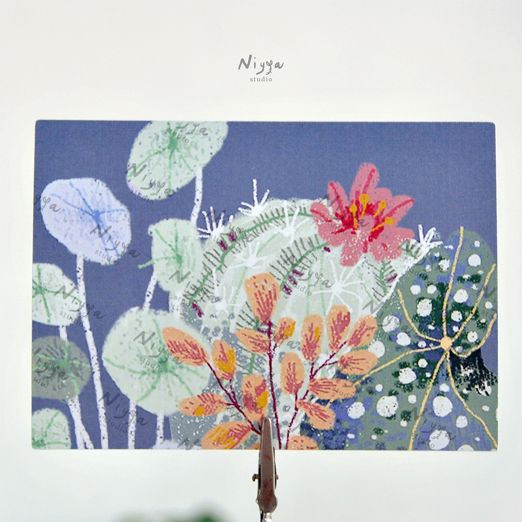 

Cactus Pennywort Begonia Art Print | Nature Artwork | Botanical Plant Print | Print