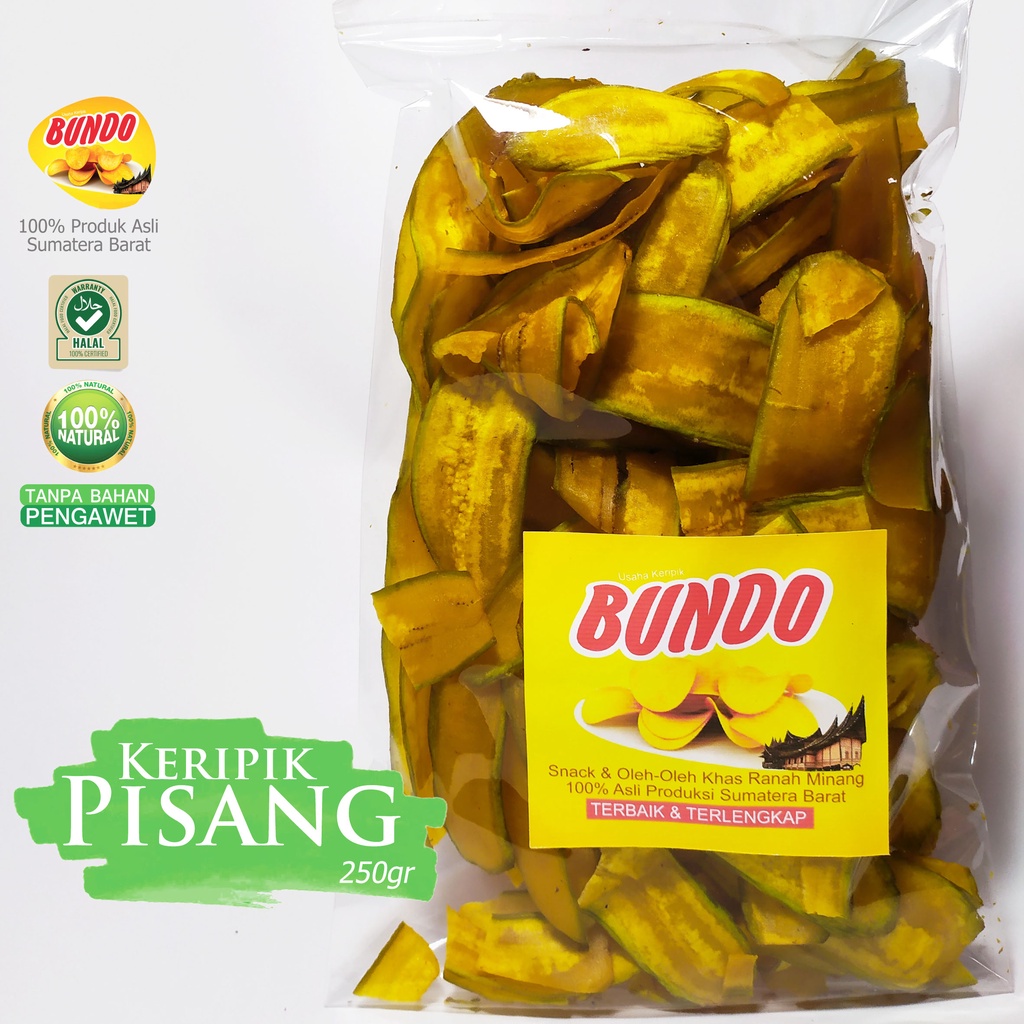 

[PROMO GRATIS BOX] KERIPIK PISANG GURIH & RENYAH SANJAI BUNDO | CEMILAN KHAS SUMATERA BARAT | 200GR