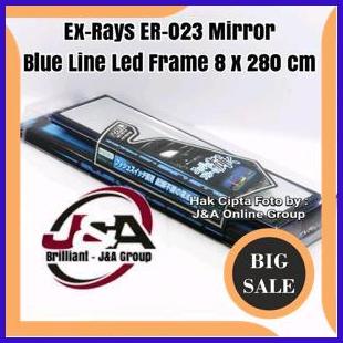 Spion Tengah Ex-Rays Blue Line LED FLAT - 280cm x 8cm 1M4R23 tools