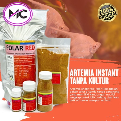 Polar Red 500gr Original Artemia Instan Tanpa Cangkang 500 Gram Free Shell Pakan Pelet Kebutuhan Ikan Aksesoris Aquarium