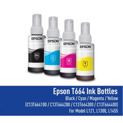 TINTA EPSON 664 SERIES L100/L110/L120/L200/L220/L300,L310,L350,L355,L360,L365,L380,L385,L405,L1300