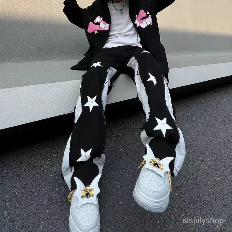 [✅BISA COD] #Sisjuly# Y2K Celana Jeans Wanita/ American Star Jeans Pinggang Tinggi Skinny Celana Luru