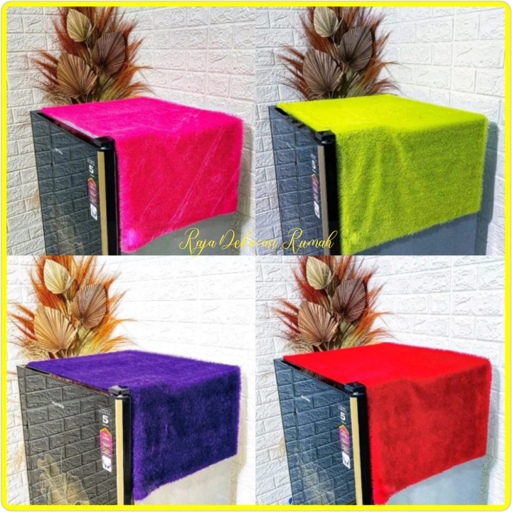 Taplak kulkas bulu / Taplak kulkas kain / Taplak kulkas polos