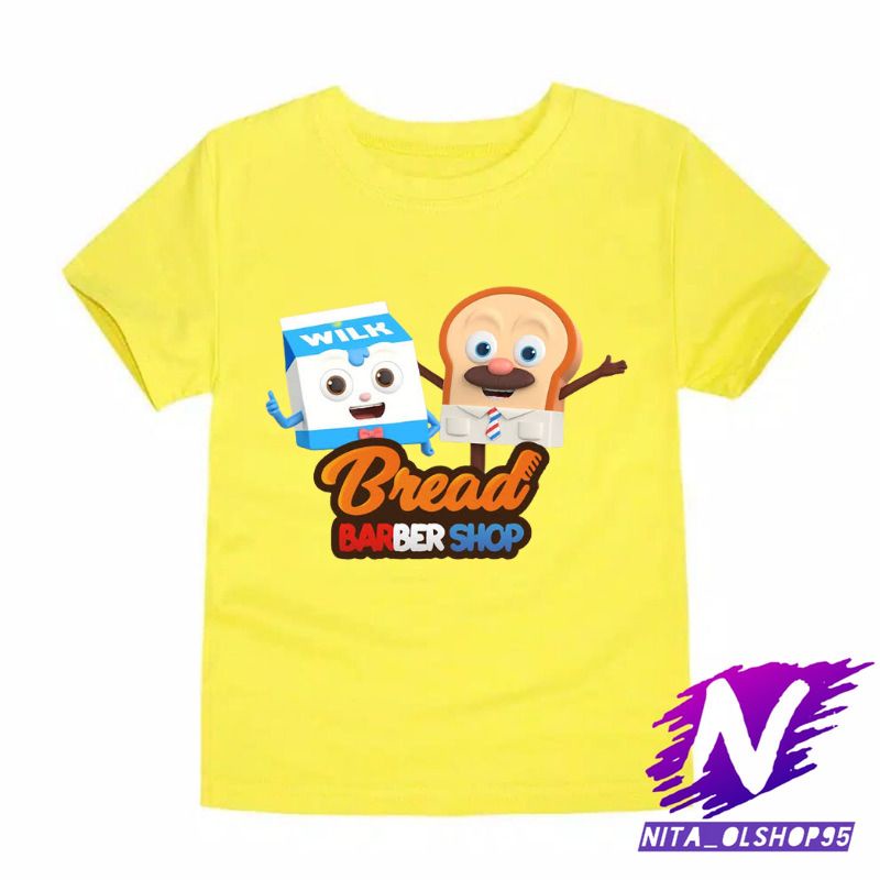 baju anak kaos anak kartun bread barbershop