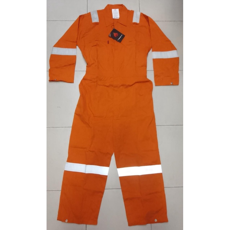 Wearpack Nomex IIIA 3A Coverall Fire Retardant - Orange, ukuran M, L,XL termurah