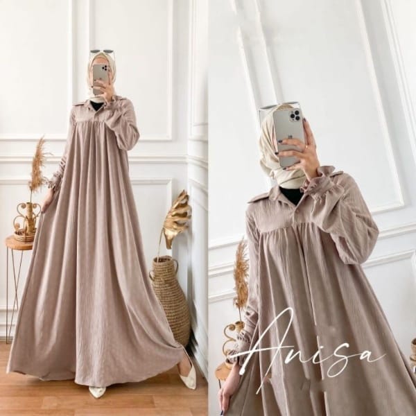 ANISA DRESS MAXI CRINKLE AIRFLOW // DRESS WANITA TERBARU