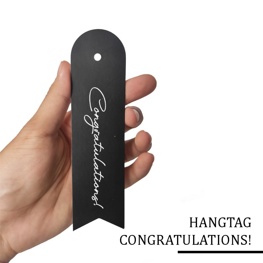 

Kartu Ucapan 10 Pcs Hangtag Ribbon Black Tag Ucapan Thankyou Thankyou For Coming Ied Mubarak New Year