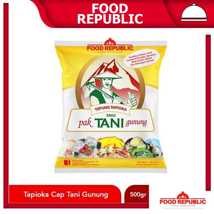 

TEPUNG TAPIOKA CAP TANI GUNUNG 500 GR SAGU FLOUR TAPIOCA HALAL PREMIUM