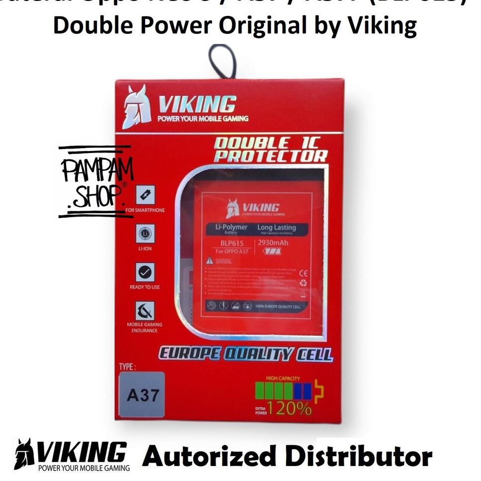 Terbaru 3.3 Baterai VIKING Double Power Original Oppo Neo 9 A37 A37F BLP615 BLP 615 Batre Batrai Bat