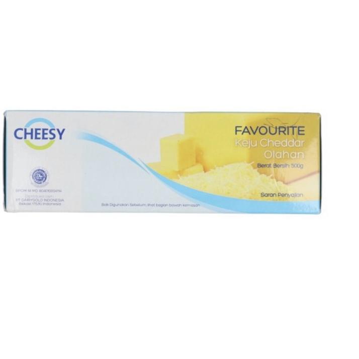 

☺ Keju Cheesy favourite processed cheddar 500 gram ♗