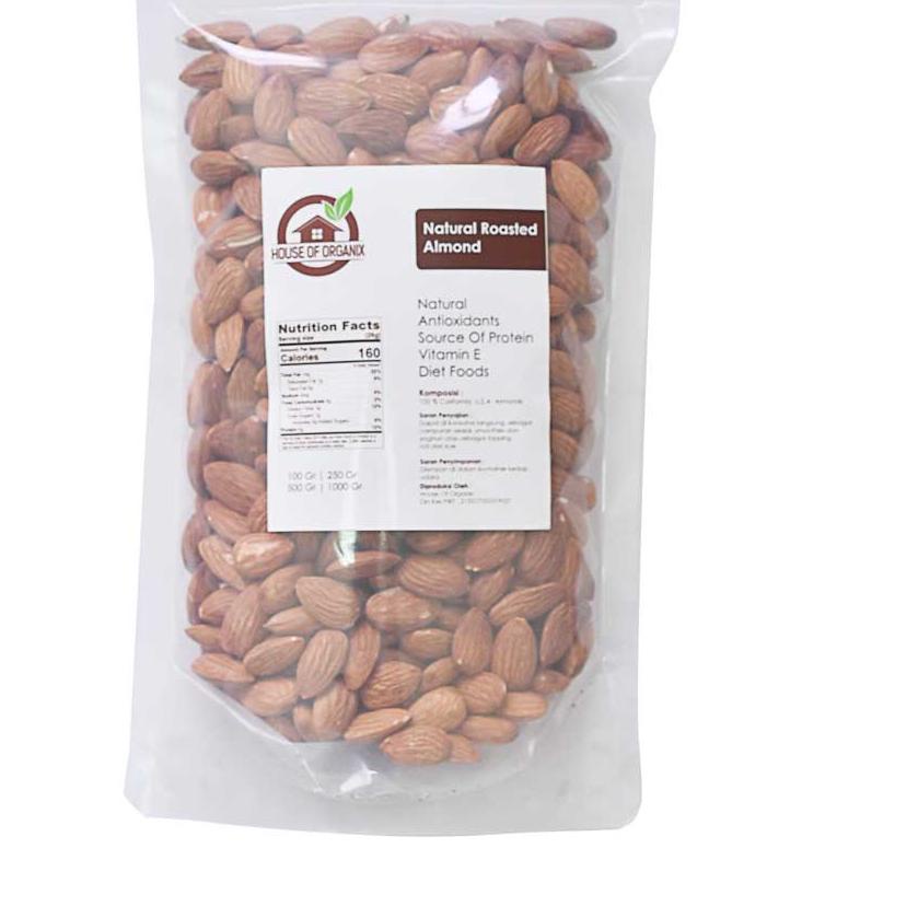 

☺ Natural Roasted Almond (Panggang) 500 Gr ➾