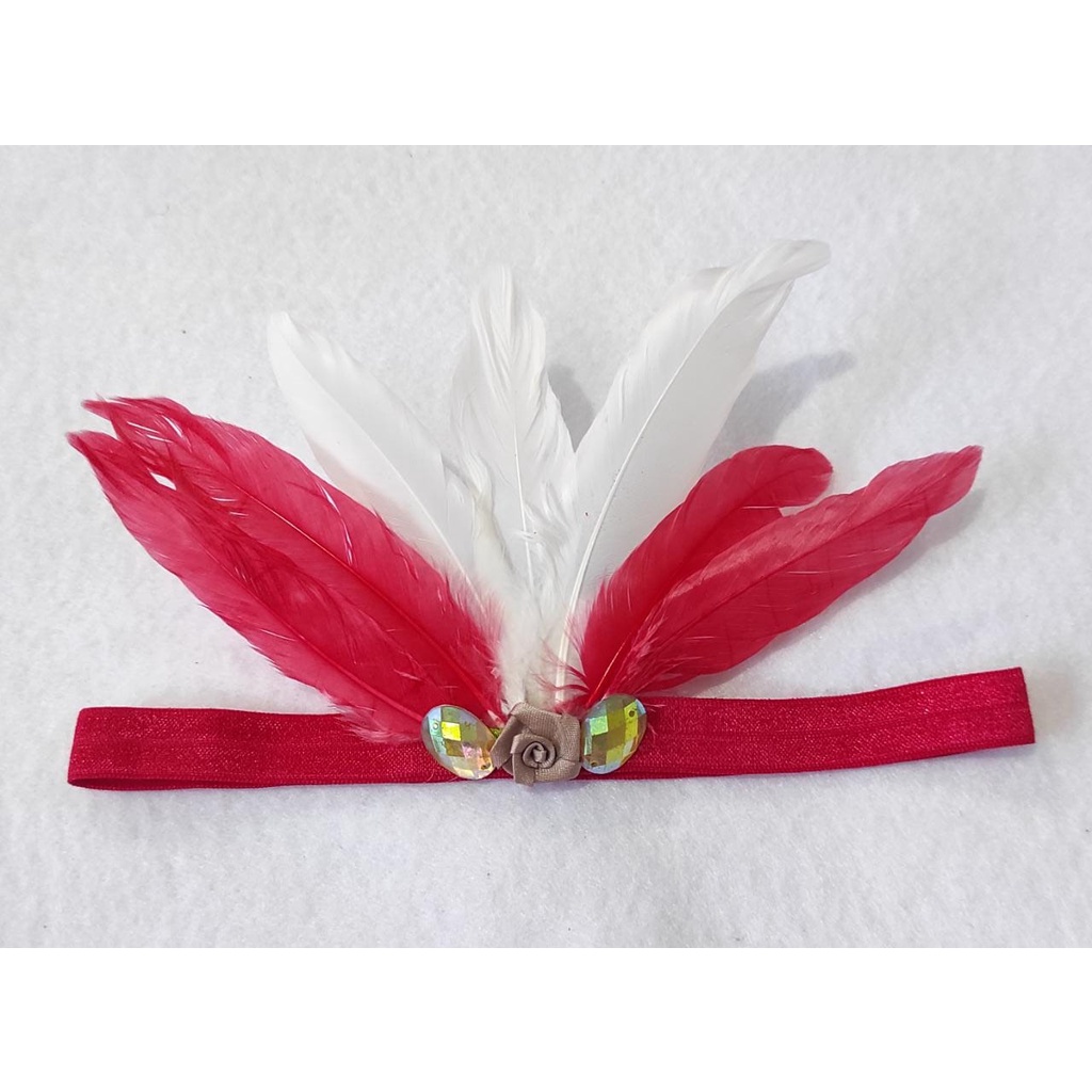 Bando Bulu, Bandana Bulu, Hiasan kepala , hiasan tari, merah putih, hiasan kemerdekaan