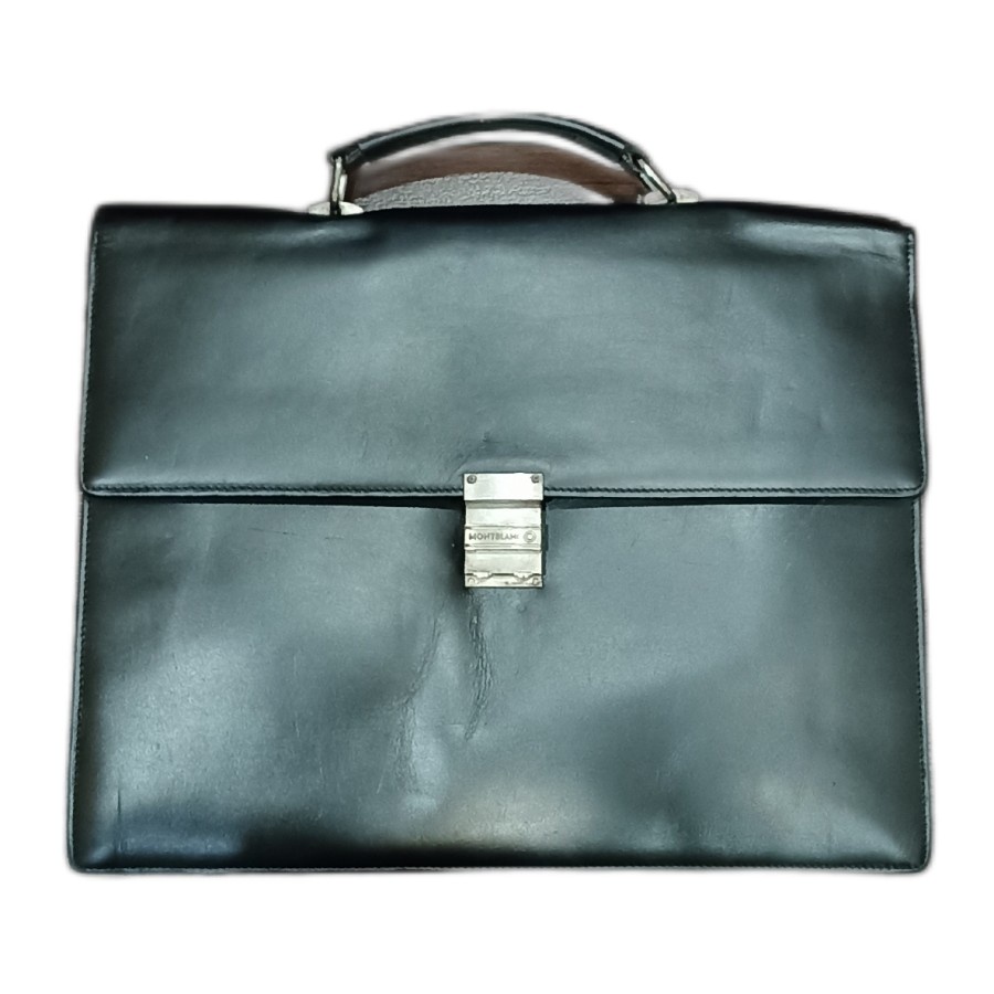 Tas Mont Blanc Meisterstuck Double Gusset Briefcase Bag MontBlanc Kantor Kerja Kulit Branded Origina