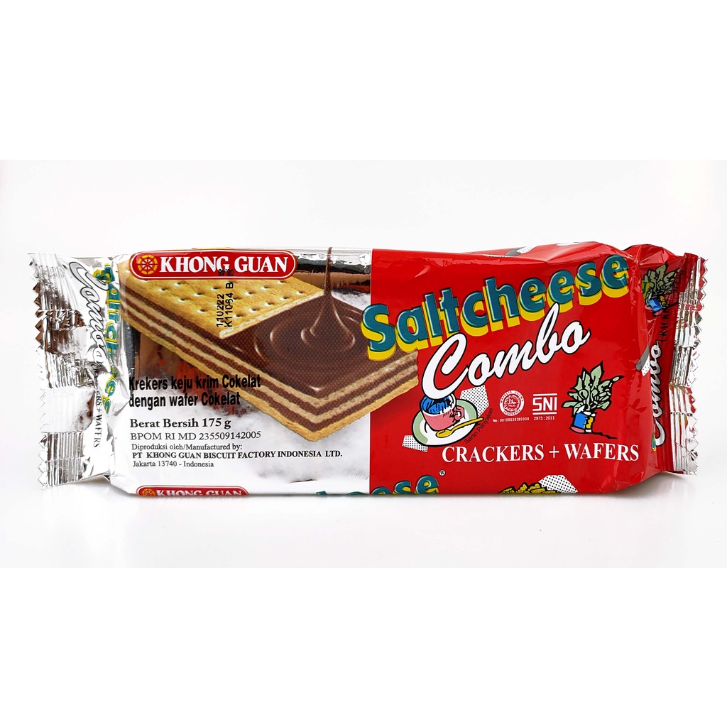 

BISKUIT KHONG GUAN SALTCHEESE COMBO CRACKERS + WAFER COKLAT 175 GR