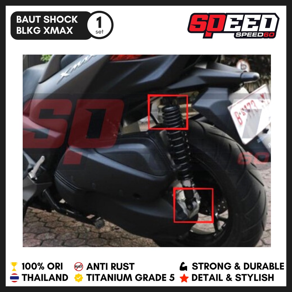 Probolt Titanium Baut Shock Belakang Xmax Grade 5 King Nut