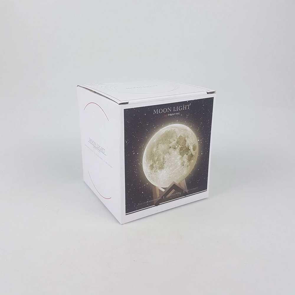 Lampu Tidur Bulan 3D Printed Moon Night Light Lamp 7 Color 1W - OU12 - Multi-Color