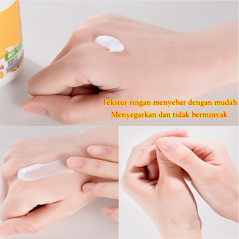 【COD】Chamomile Krim tangan lotion Tabir surya Krim pemutih Krim pelembab 200ml Pemutih Pelembab Whitening Hand Cream Anti Penuaan Kering Keriput Kasar Anti Keriput Krim Melembabkan Kulit Tangan Kaki Kering Kasar Tumit Pecah Moisturizing Lotion