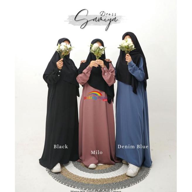 READY STOCK SAMIYA DRESS BY PELANGI HIJAB ORIGINAL TERBARU GAMIS SYAR'I POLOS MALTA HUMAIRA KEKINIAN