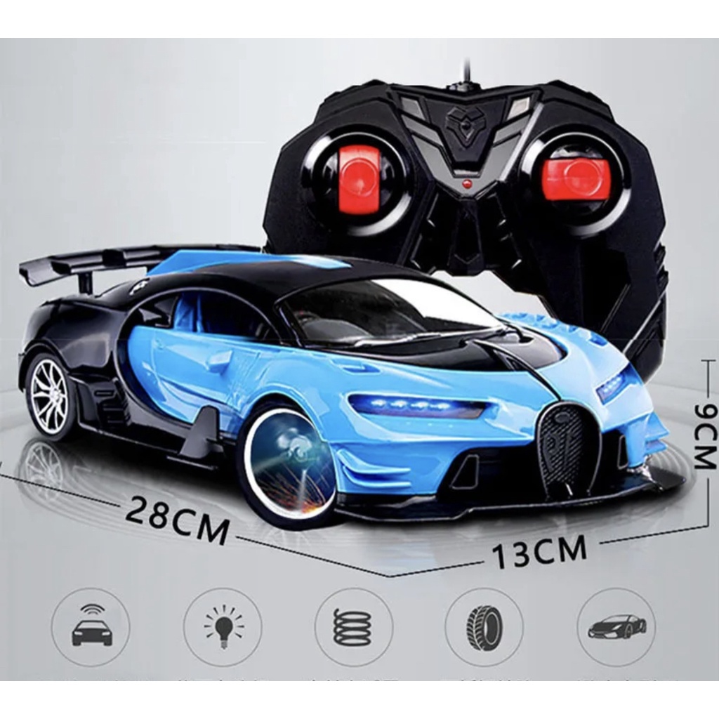 Mainan Remote Control Mobil Luxurious Car 1:16 ada Lampu LED dan Baterai Charge