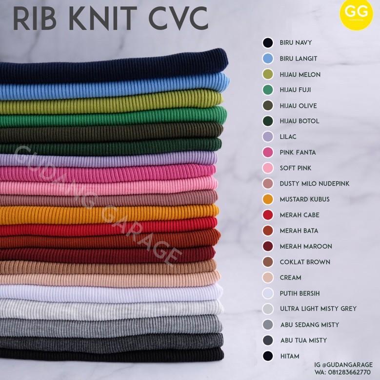 LANGSUNG KIRIM RIB KNIT RAJUT METERAN CVC RESTOCK BANYAK WARNA