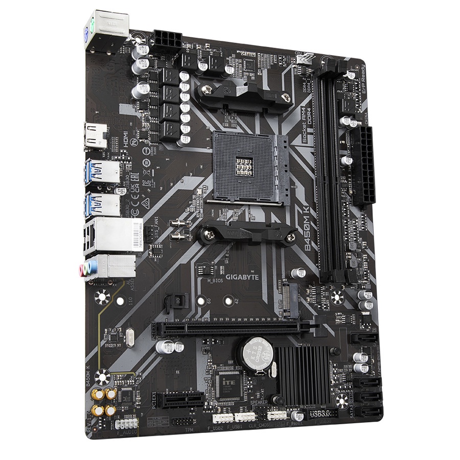 Gigabyte B450M K (AM4, AMD Promontory B450, DDR4, USB3.2, SATA3)