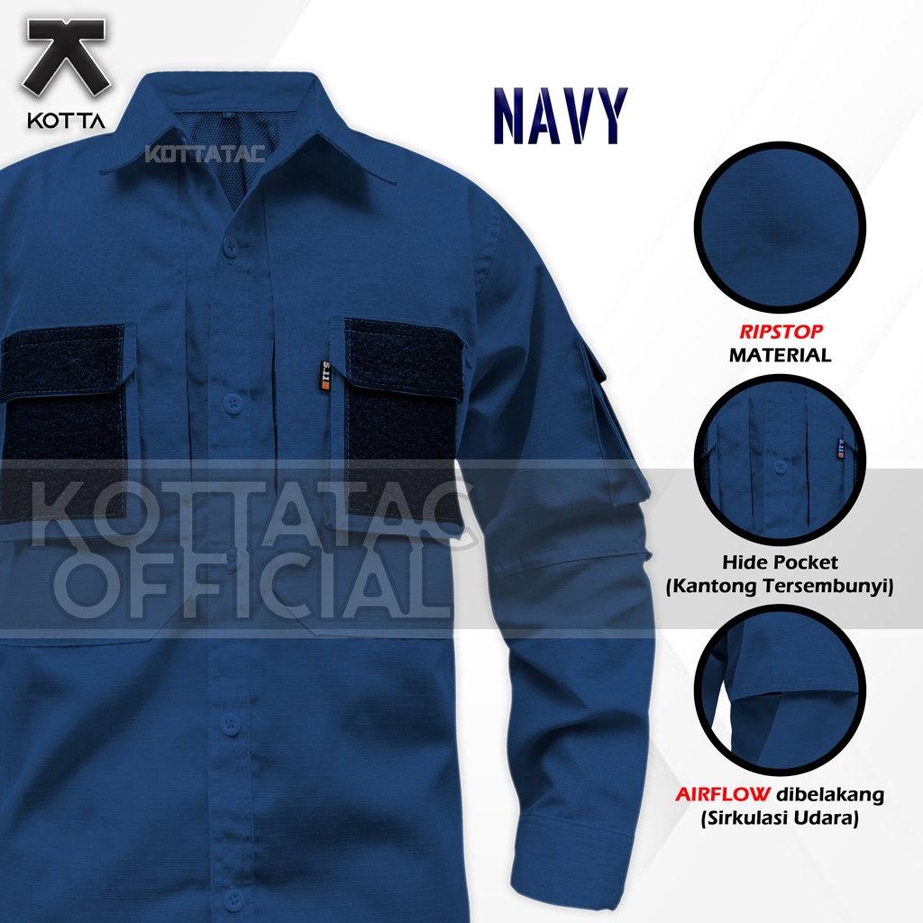 KEMEJA TACTICAL 511 NAVY BIRU DONGKER LENGAN PANJANG - KEMEJA OUTDOOR BIRU DONGKER - KEMEJA PDL NAVY - KEMEJA TACTICAL NAVY - KEMEJA TIM - KEMEJA LAPANGAN