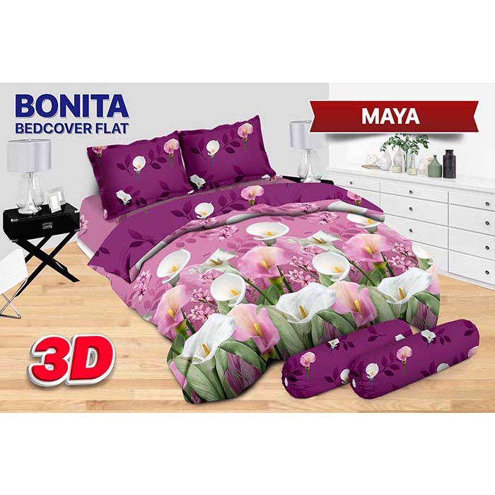 SS Bedcover Set BONITA 180 Flat 180x200 King Size No 1 Bed Cover Motif