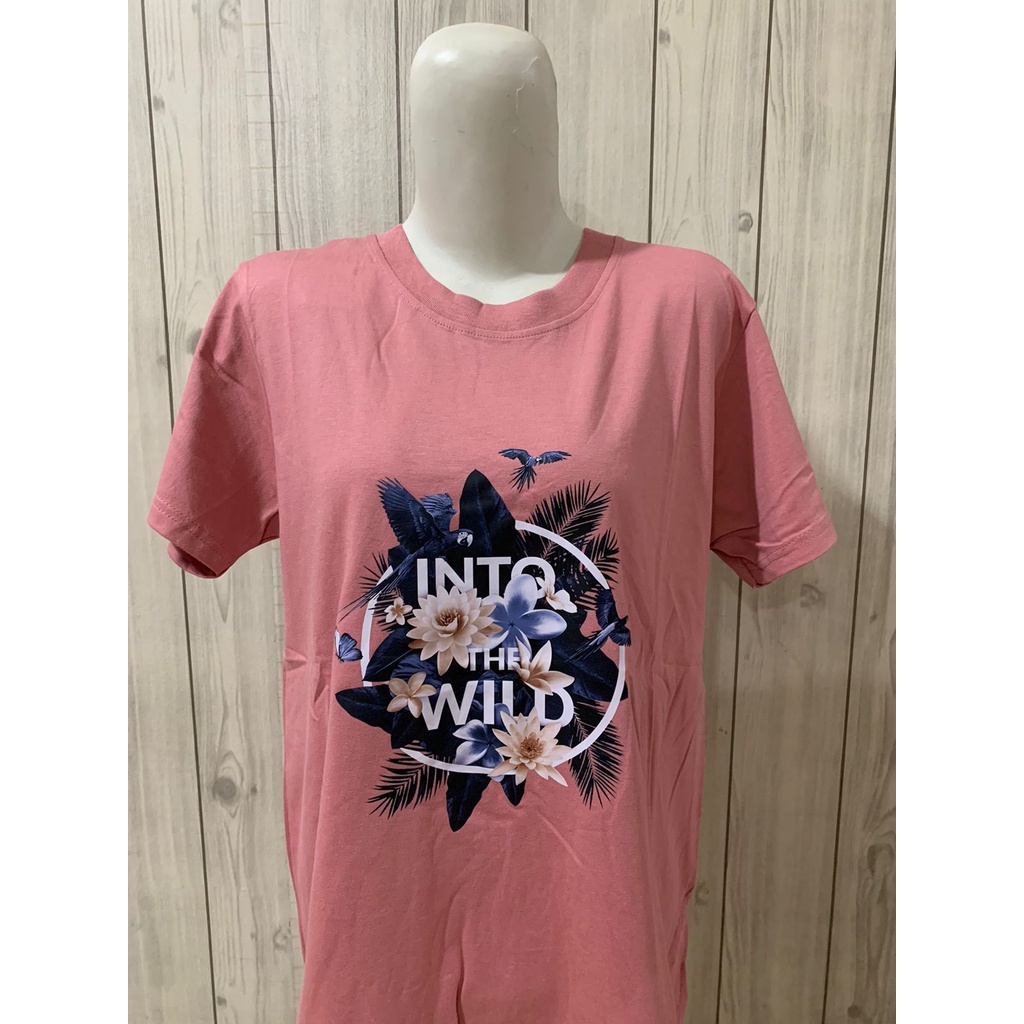 Kaos Atasan Wanita Basic Distro Digital Printing Logo Size 2L/3L