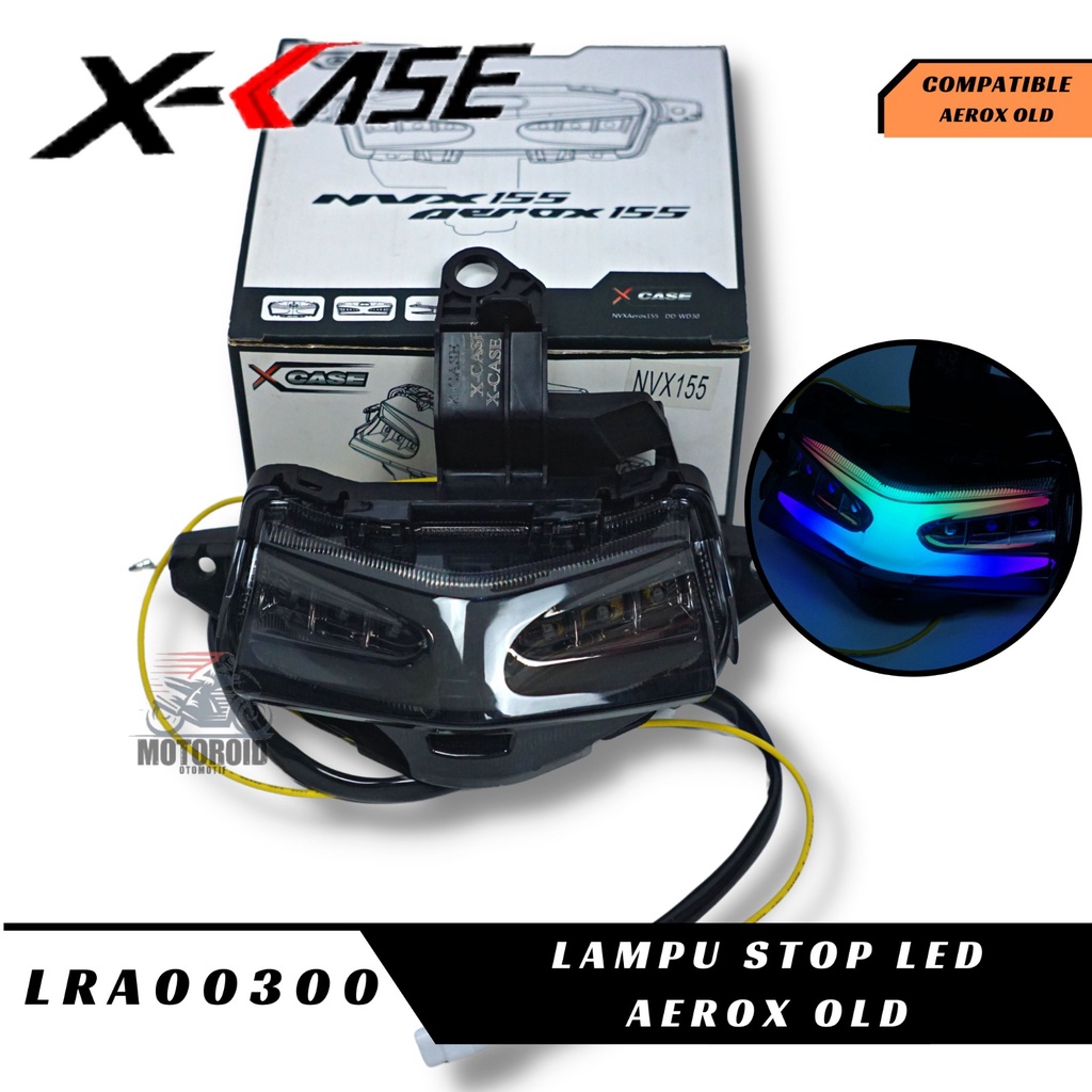 LAMPU STOP AEROX OLD 7 WARNA RAINBOW RUNNING MAGNETC NVX 155