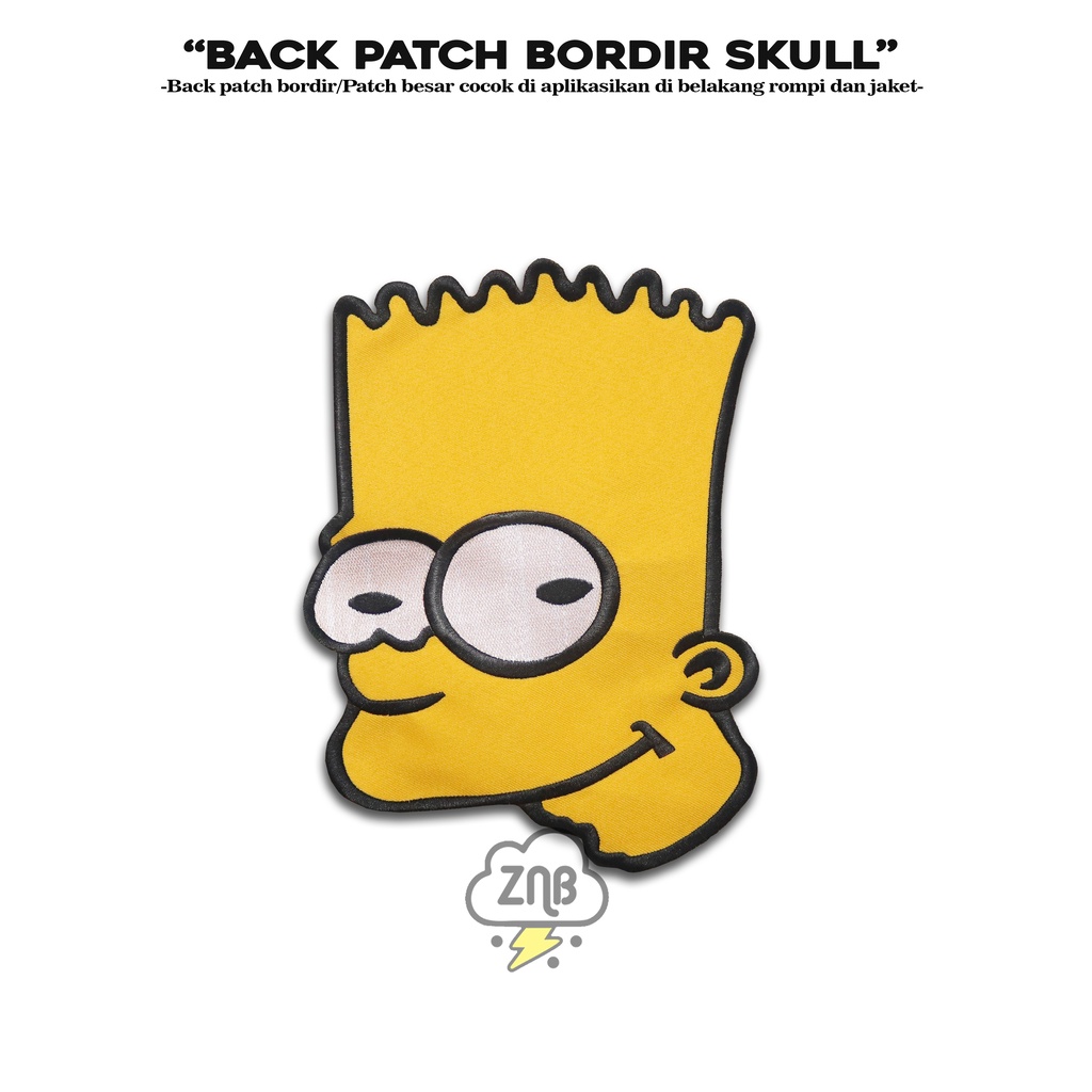 BACK PATCH SIMPSONS PATCH BORDIR EMBLEM BORDIR BEST QUALITY