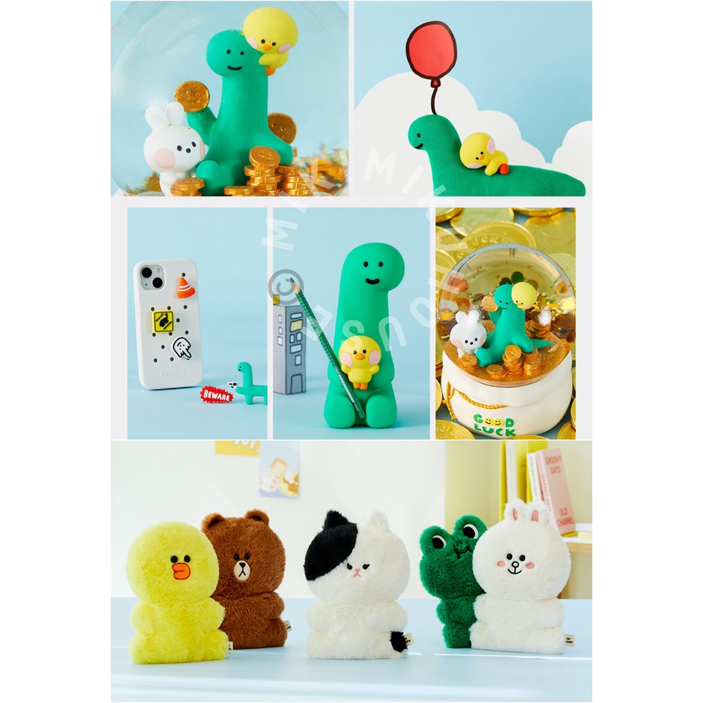 LINE FRIENDS MININI NIGUMAN & FLAT FUR COLLECTION OFFICIAL KOREA DOLL BONEKA SALLY BT21 BROWN CASE C