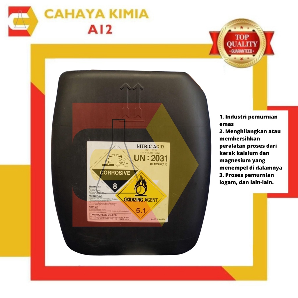 ( GOSEND ONLY) Nitric Acid 68% / Asam Nitrat / HNO3 - 35KG