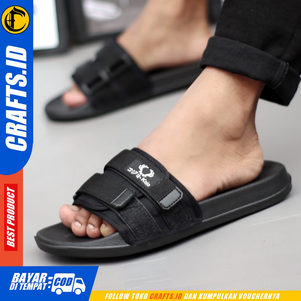 Sandal Pria Travelling Sendal Slide Slop Casual Crafts Kawhi