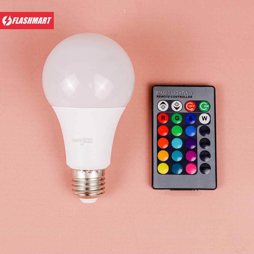 Flashmart Lampu Bohlam RGB dengan Remote Control E27 10 W - B5