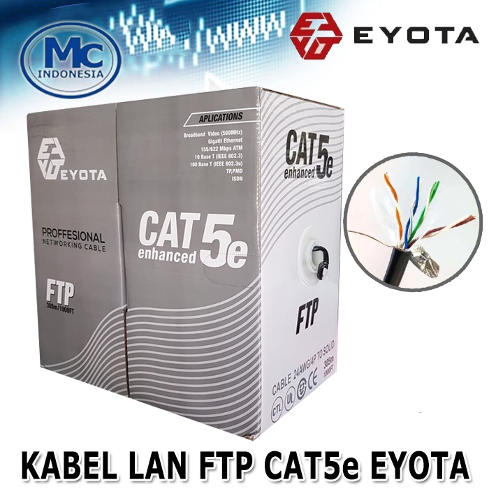 KABEL LAN FTP CAT 5e EYOTA OUTDOOR 305 METER