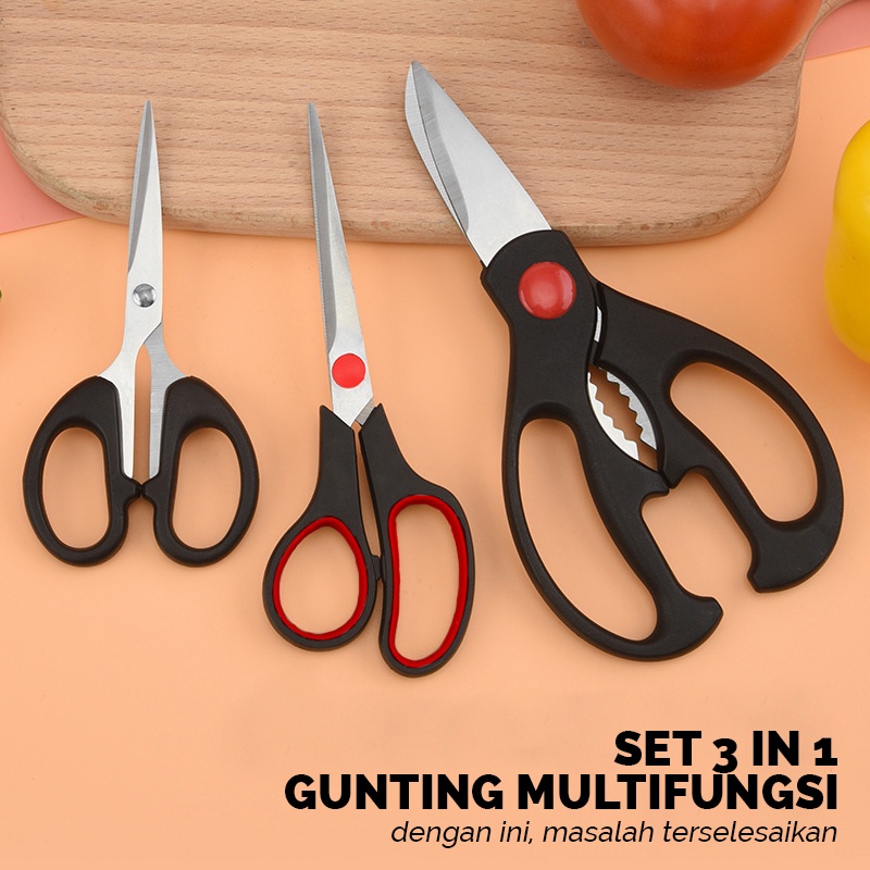 

Gunting Dapur Serbaguna Gunting Multifungsi Ikan Ayam Daging Stainless Steel / J15-1