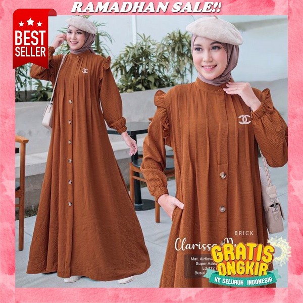 Gamis Kaftan Kekinian Terbaru Bahan Ceruty Babydoll Mix Renda Mewah Saima Kaftan Gamis Putih Wanita 