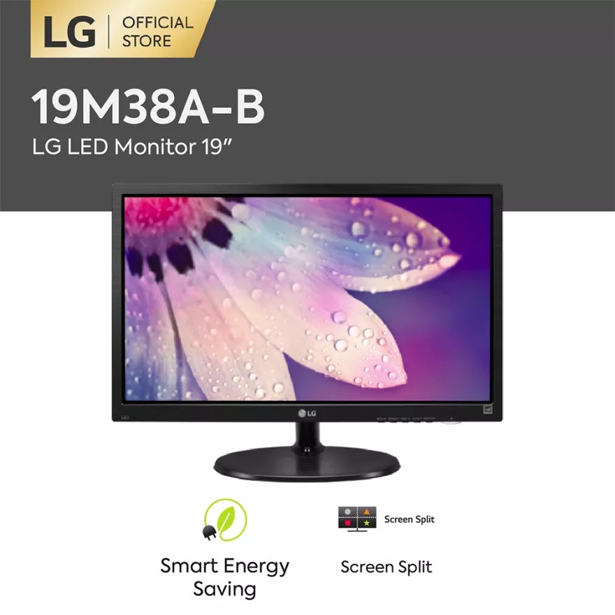 Monitor LG LED 19&quot; /19INCH/19 INCH/18.5&quot; 19M38/19M38A/19M38A-B MANTAP