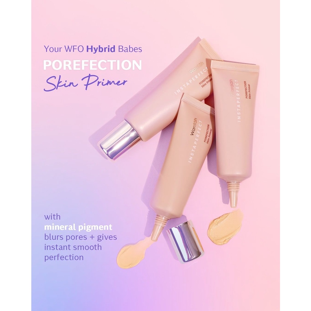 INSTAPERFECT Blur Mattifying Primer , 20 ML - Menyamarkan Pori-Pori, Terasa Halus &amp; Lembut - Wardah - base make up