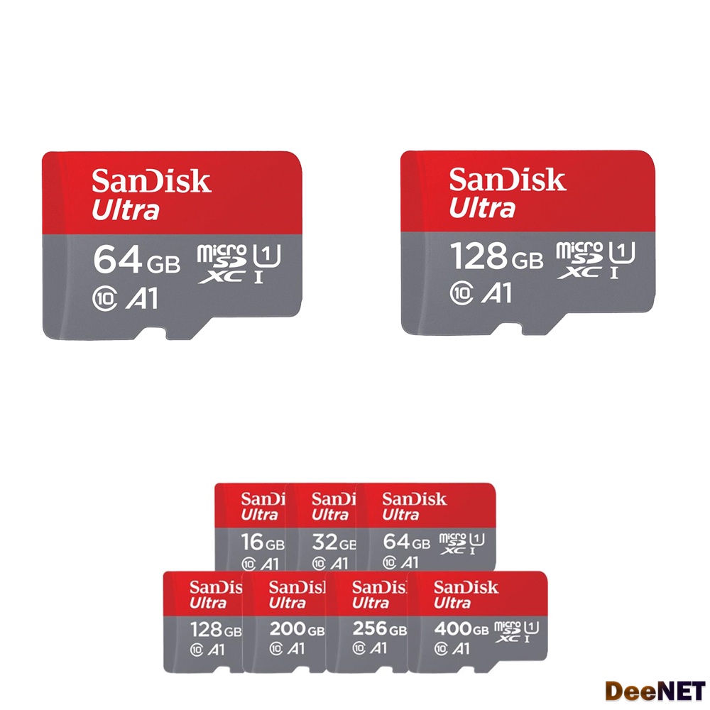 SANDISK ULTRA MICROSD 64GB 128GB - CL10 A1 Class 10 ORIGINAL GARANSI RESMI