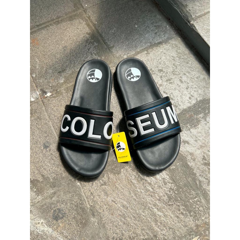 COLOSSEUM Sandal Selop Pria Wanita Sandal Slip On Original Kulit Empuk