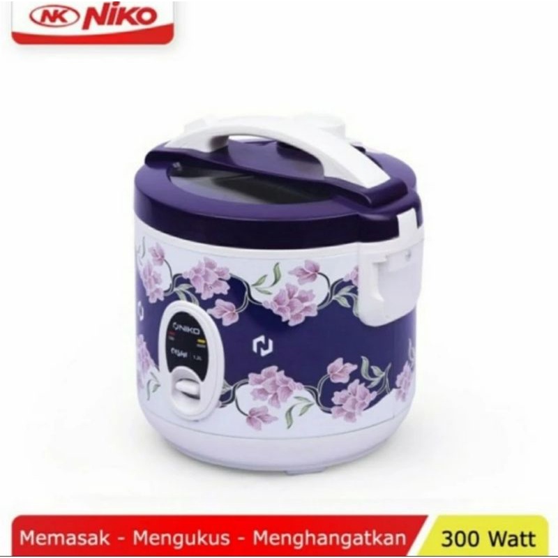 NIKO Rice Cooker - Magic Com 3 IN 1 Oishi 1.2 Liter Tutup Kaca Amazon - Batik - Landmark / Penanak Nasi