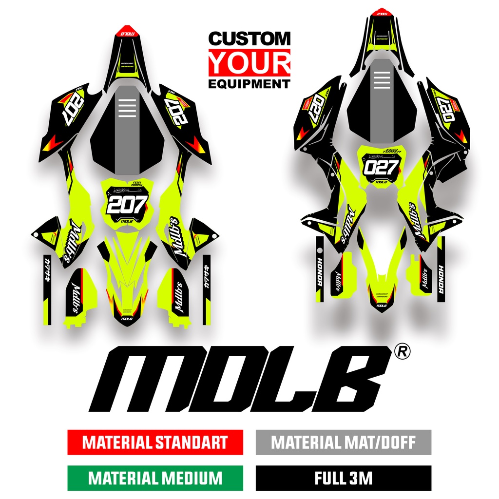 TERMURAH DECAL KLX + CRF MATERIAL STANDAR