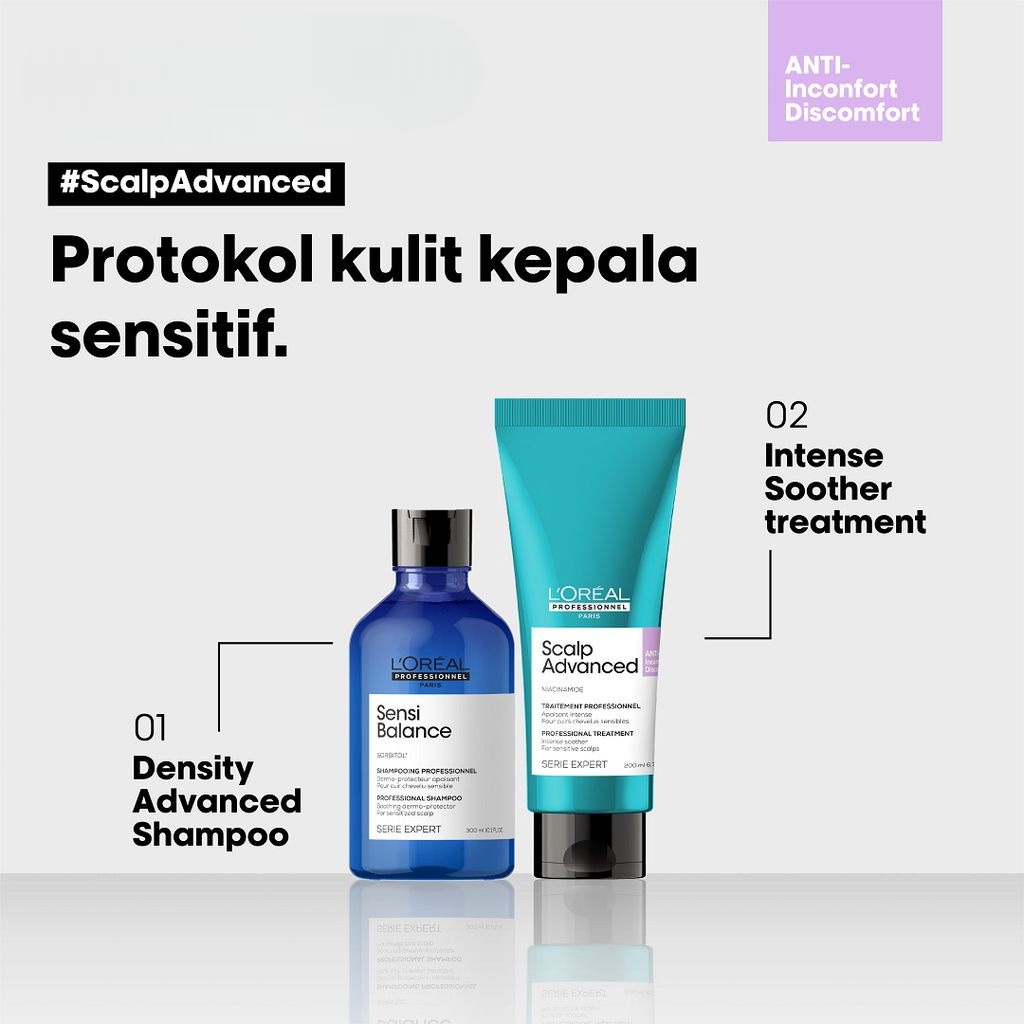 LOREAL Serie Expert Scalp Advanced Intense Soother Conditioner - Kondisioner Perawatan Kulit Kepala Berminyak Sensitif 200 ml