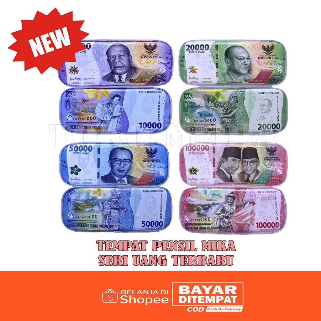 

Tempat Pensil Mika Gambar Uang Rupiah Bagus Murah