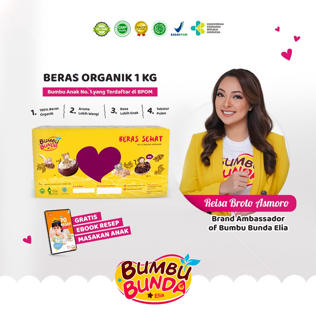 Bumbu Bunda Elia Beras MPASI Organik / Beras Bayi Organik / BB Booster MPASI 1000gr