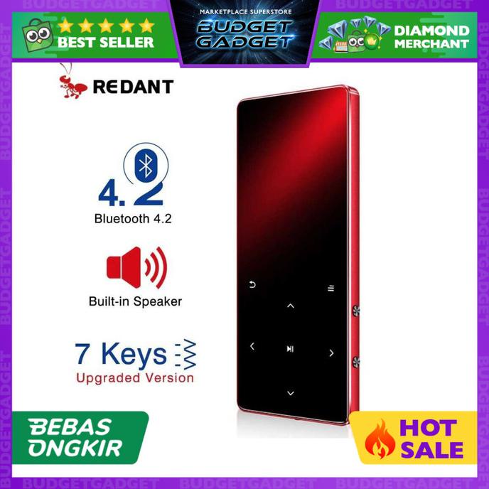 REDANT MP3 Player Digital Audio Player Bluetooth Touchscreen 8GB - X3