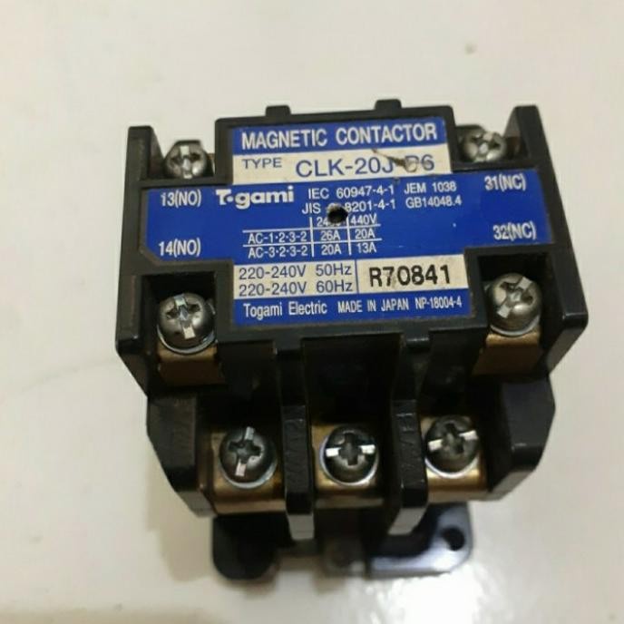 Magnetic Contaktor Togami Clk-20J-P6 Original - clk 20J, clk 26J